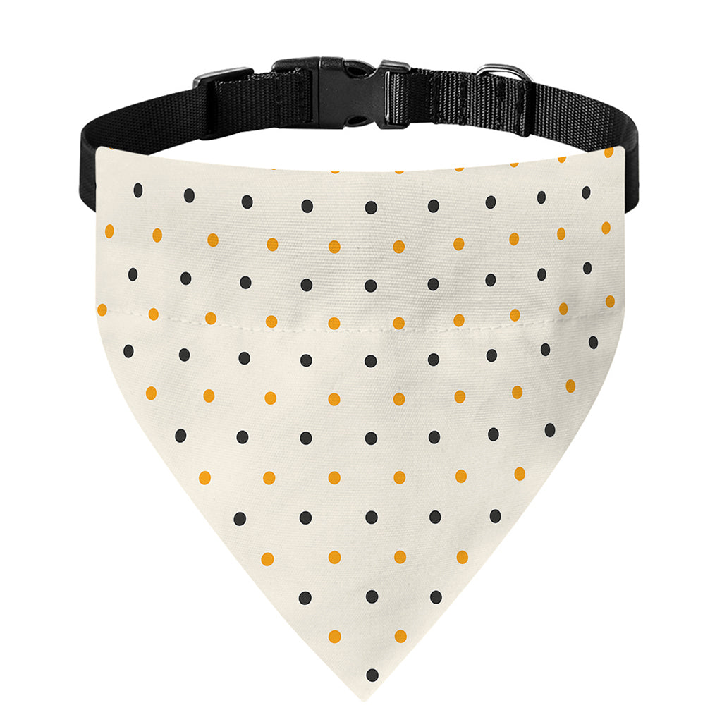 Halloween Polka Dot Pattern Print Over The Collar Dog Bandana