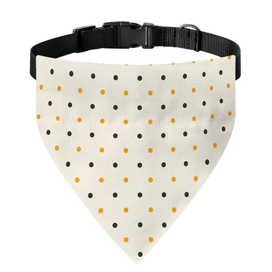 Halloween Polka Dot Pattern Print Over The Collar Dog Bandana