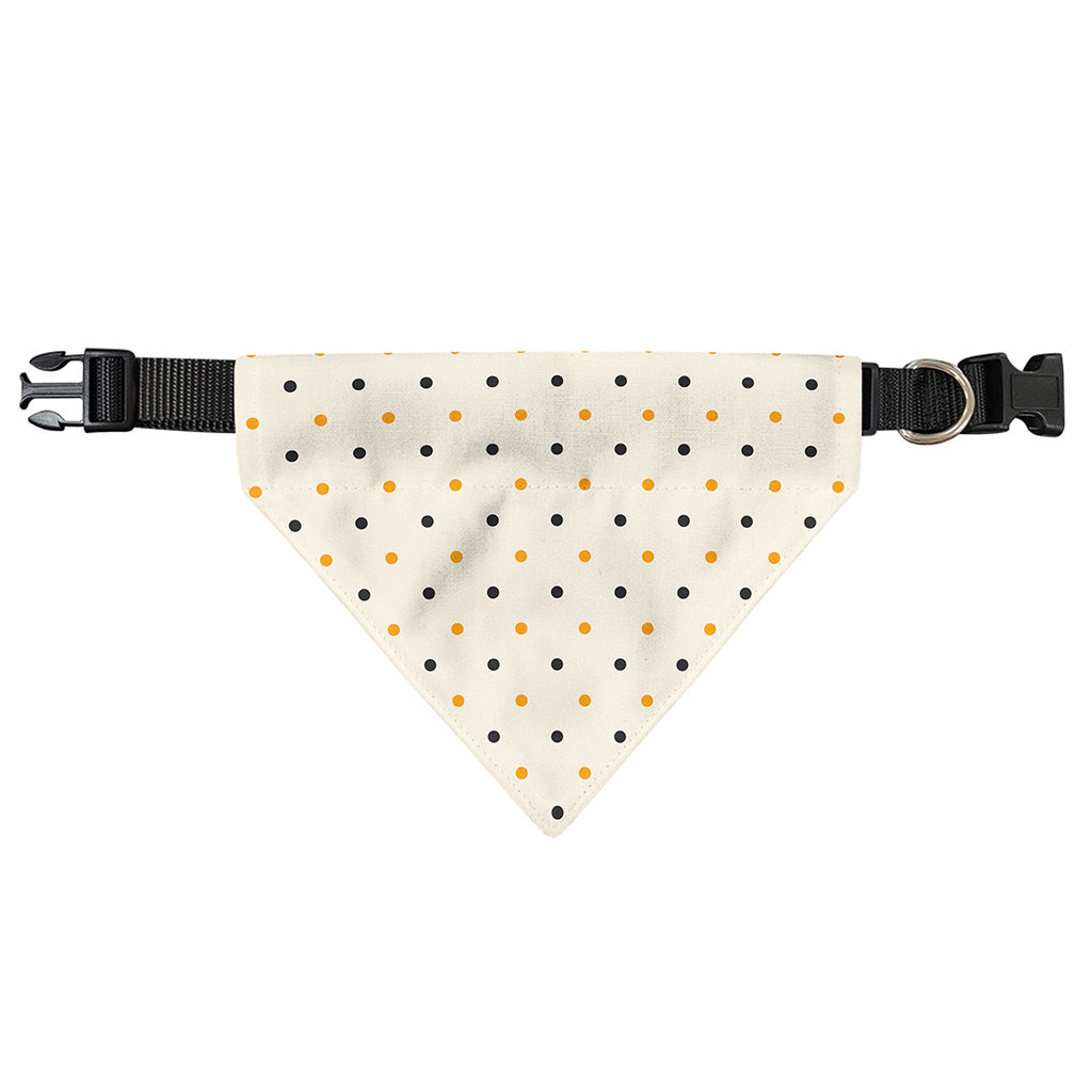 Halloween Polka Dot Pattern Print Over The Collar Dog Bandana