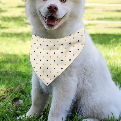 Halloween Polka Dot Pattern Print Over The Collar Dog Bandana