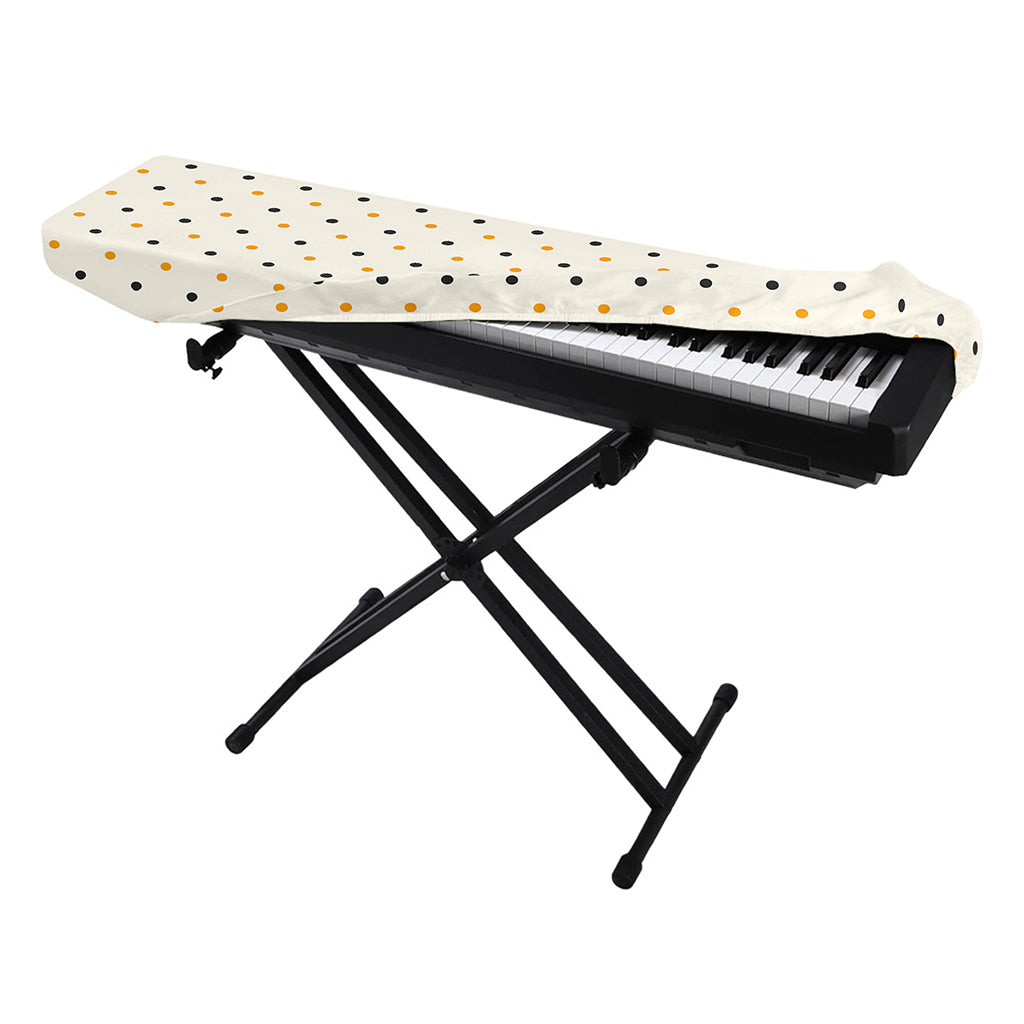 Halloween Polka Dot Pattern Print Piano Keyboard Cover