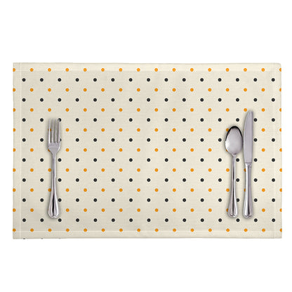 Halloween Polka Dot Pattern Print Placemat