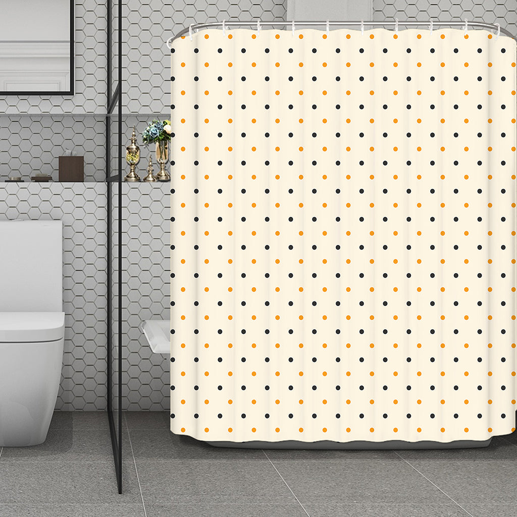 Halloween Polka Dot Pattern Print Polyester Shower Curtain