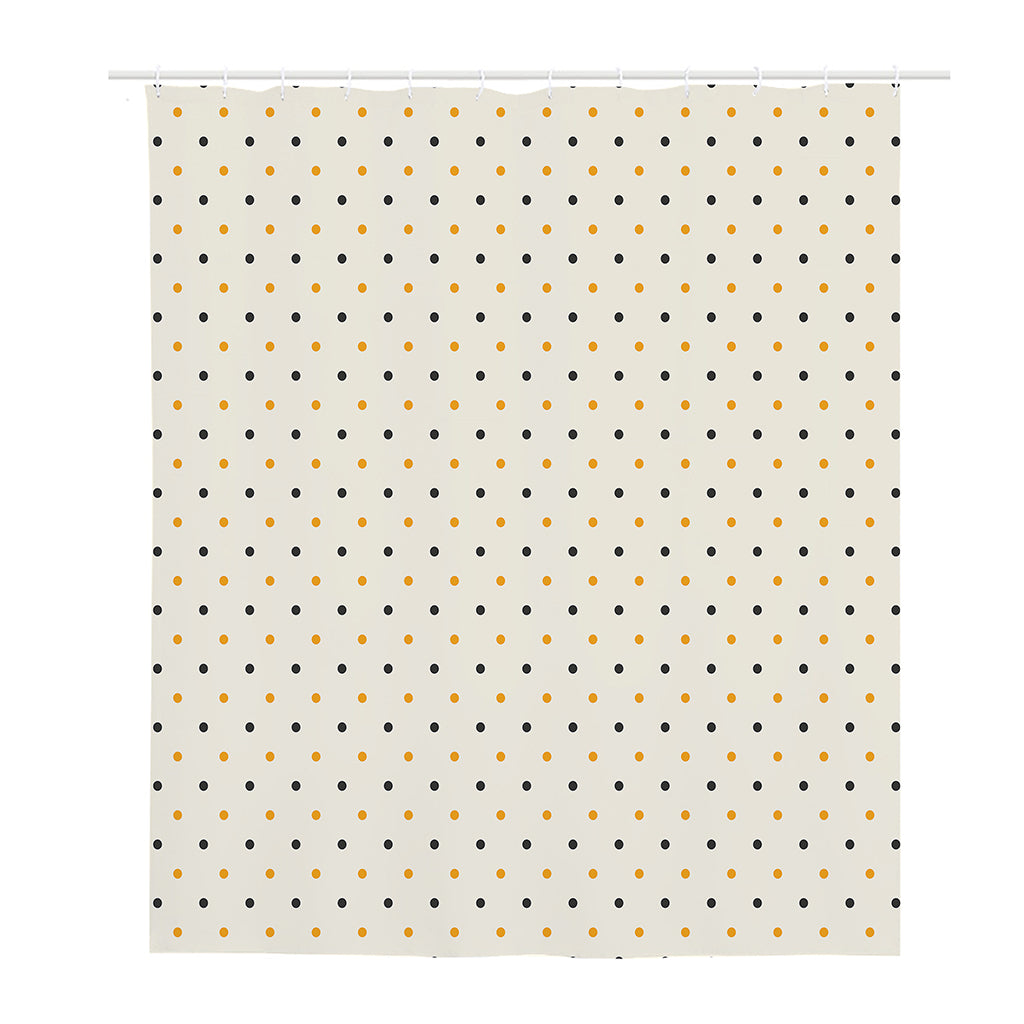 Halloween Polka Dot Pattern Print Polyester Shower Curtain