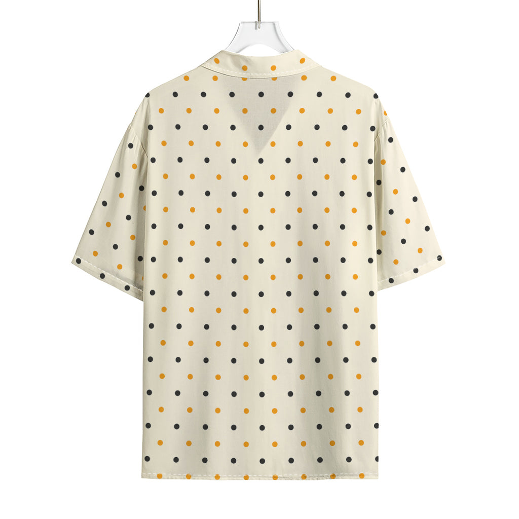 Halloween Polka Dot Pattern Print Rayon Hawaiian Shirt