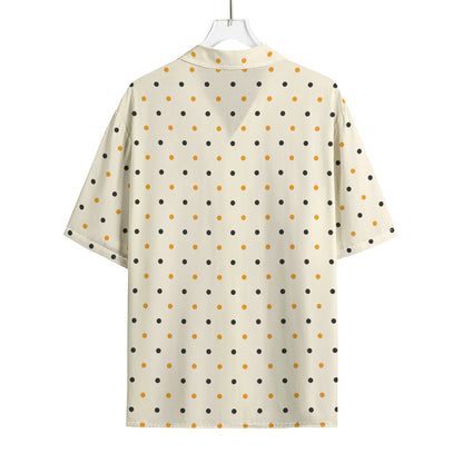 Halloween Polka Dot Pattern Print Rayon Hawaiian Shirt
