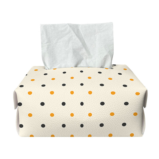 Halloween Polka Dot Pattern Print Rectangle Tissue Box Cover
