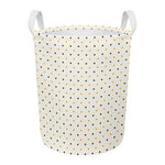 Halloween Polka Dot Pattern Print Round Laundry Basket