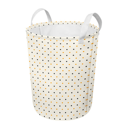Halloween Polka Dot Pattern Print Round Laundry Basket