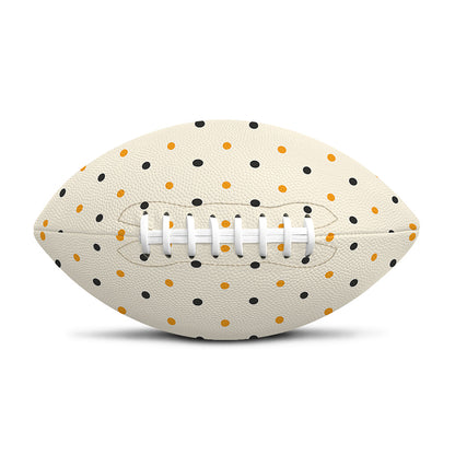 Halloween Polka Dot Pattern Print Rugby Ball