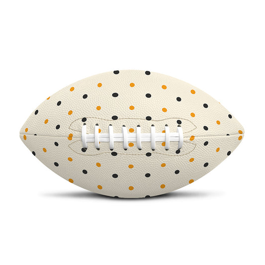 Halloween Polka Dot Pattern Print Rugby Ball