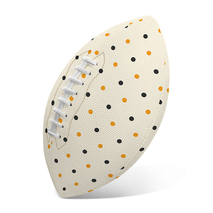 Halloween Polka Dot Pattern Print Rugby Ball