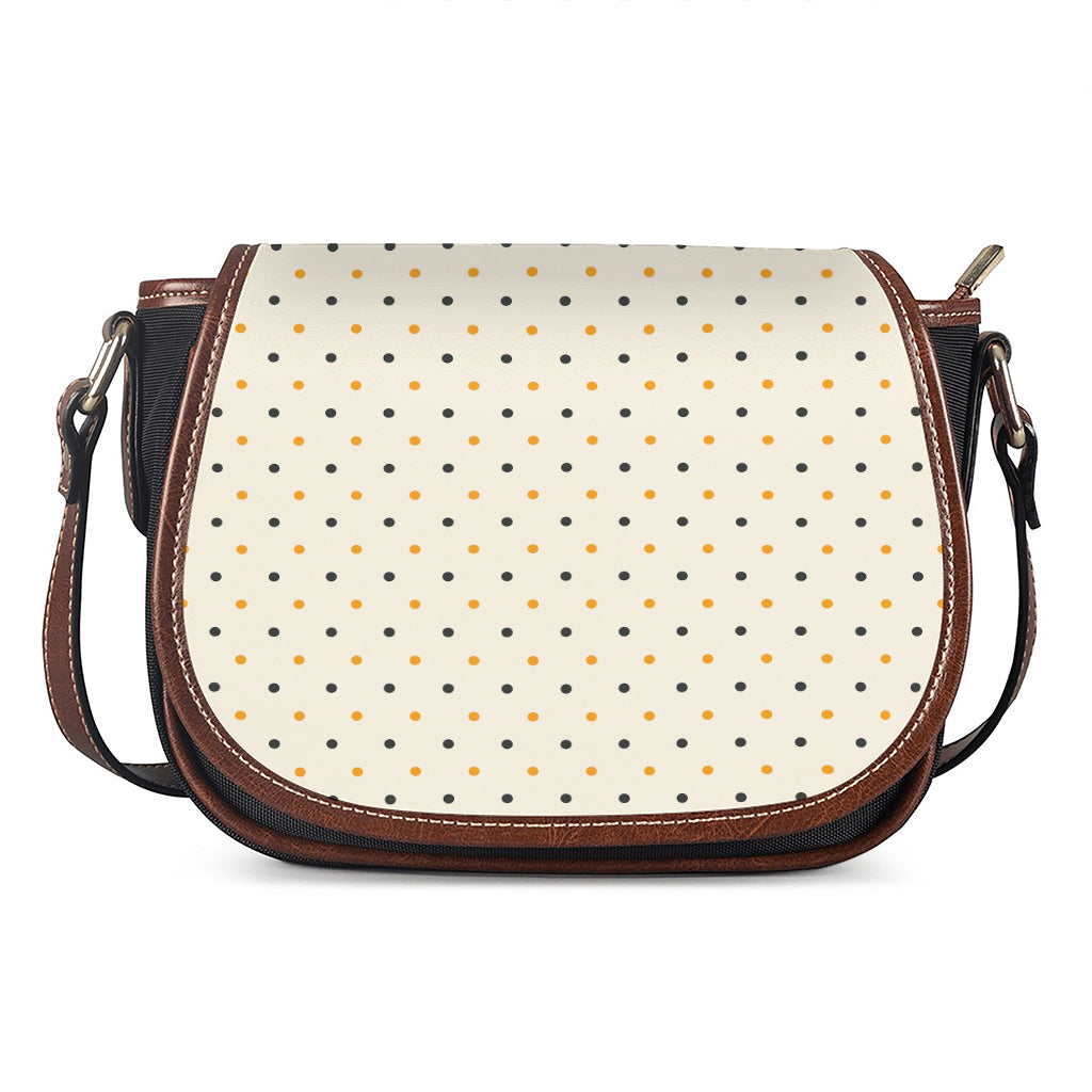 Halloween Polka Dot Pattern Print Saddle Bag