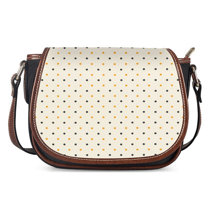 Halloween Polka Dot Pattern Print Saddle Bag