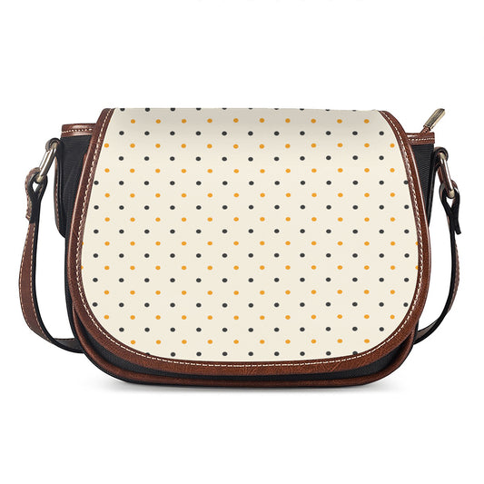 Halloween Polka Dot Pattern Print Saddle Bag