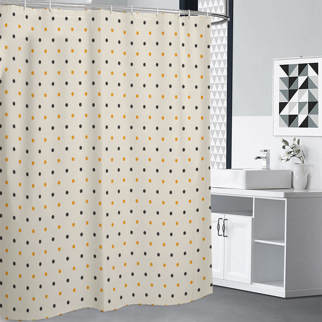 Halloween Polka Dot Pattern Print Shower Curtain