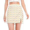 Halloween Polka Dot Pattern Print Side Slit Mini Skirt