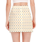Halloween Polka Dot Pattern Print Side Slit Mini Skirt