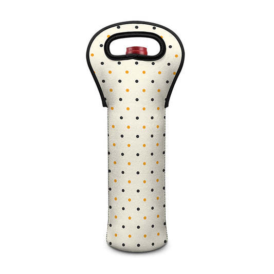Halloween Polka Dot Pattern Print Single Neoprene Wine Tote