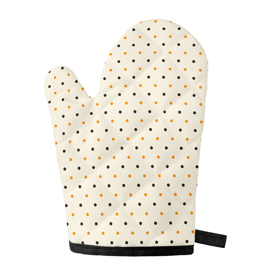 Halloween Polka Dot Pattern Print Single Oven Mitt
