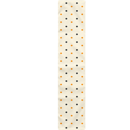 Halloween Polka Dot Pattern Print Table Runner