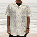 Halloween Polka Dot Pattern Print Textured Short Sleeve Shirt