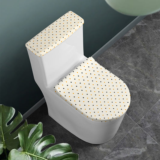 Halloween Polka Dot Pattern Print Toilet Lid And Tank Cover Set