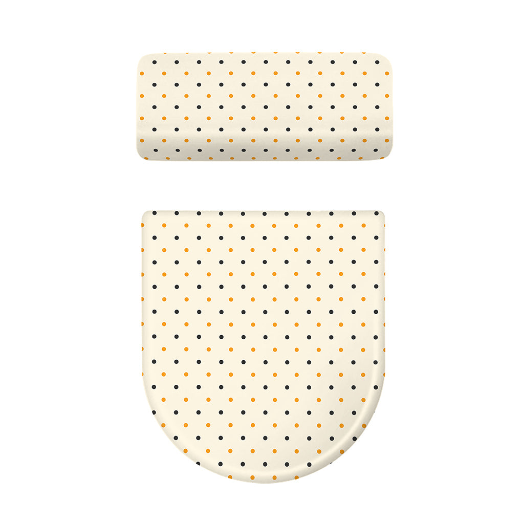 Halloween Polka Dot Pattern Print Toilet Lid And Tank Cover Set