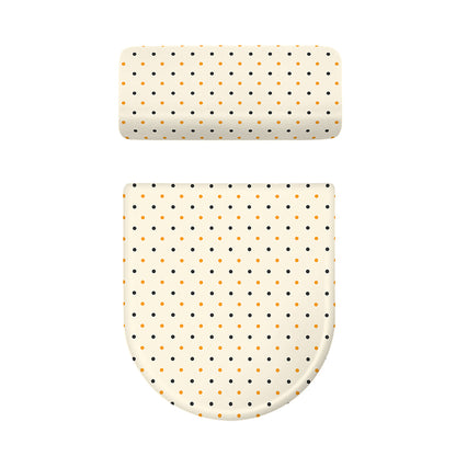 Halloween Polka Dot Pattern Print Toilet Lid And Tank Cover Set