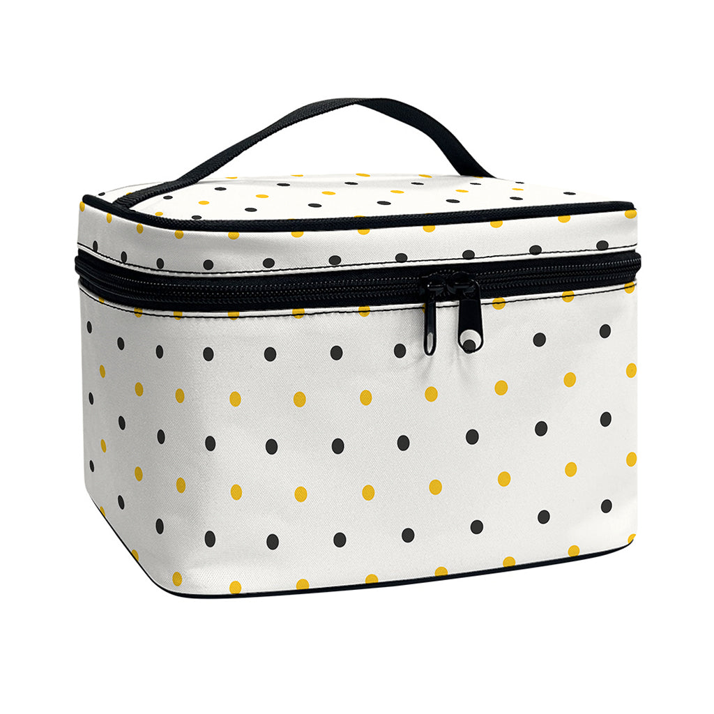Halloween Polka Dot Pattern Print Travel Makeup Bag