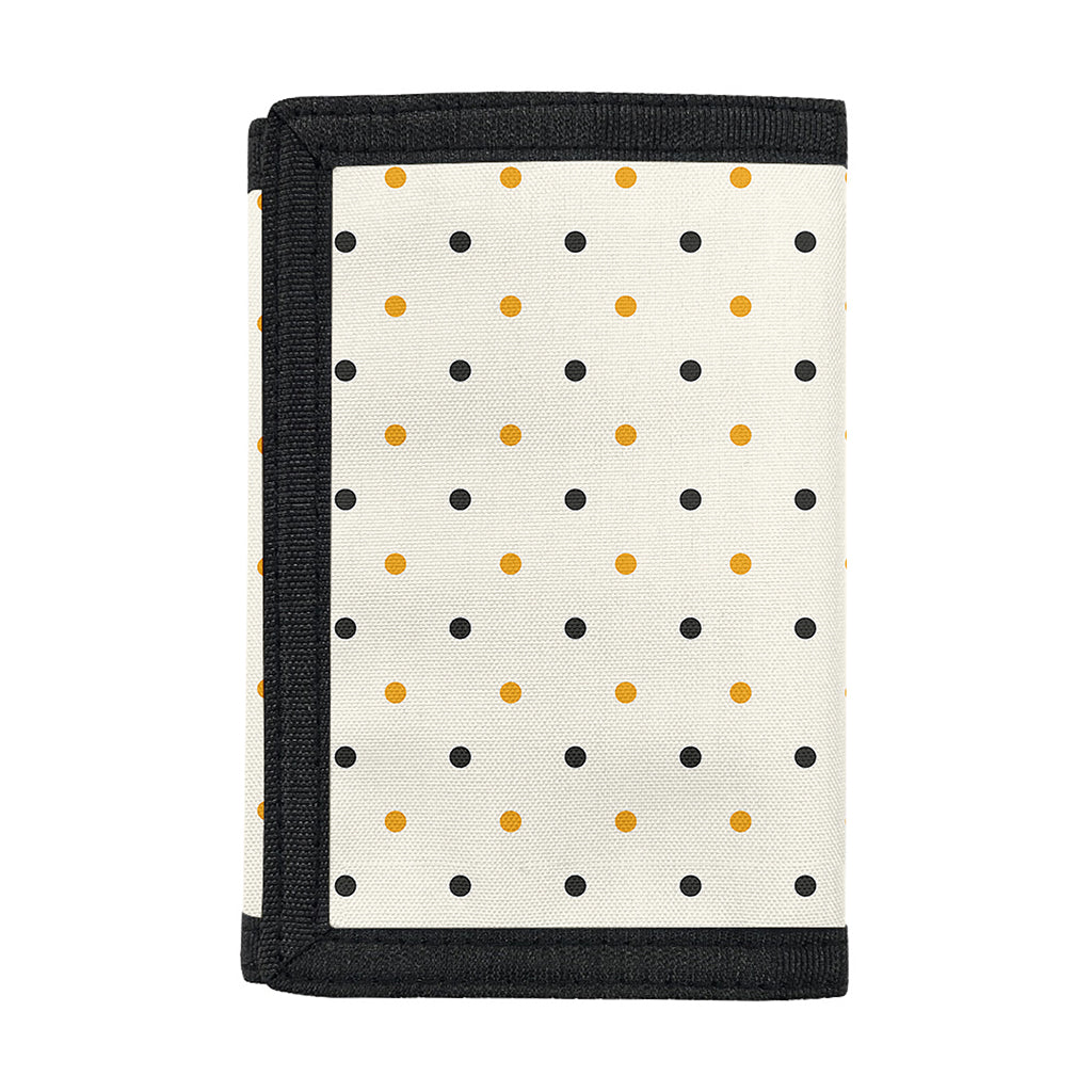 Halloween Polka Dot Pattern Print Trifold Wallet