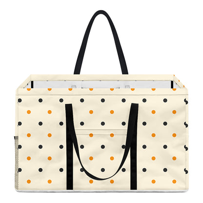 Halloween Polka Dot Pattern Print Utility Tote Bag