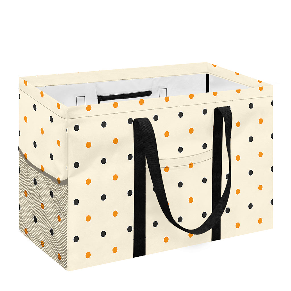 Halloween Polka Dot Pattern Print Utility Tote Bag