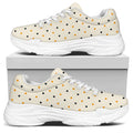Halloween Polka Dot Pattern Print White Chunky Shoes