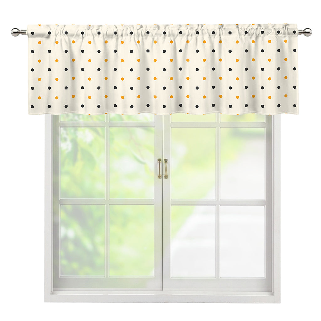 Halloween Polka Dot Pattern Print Window Valance