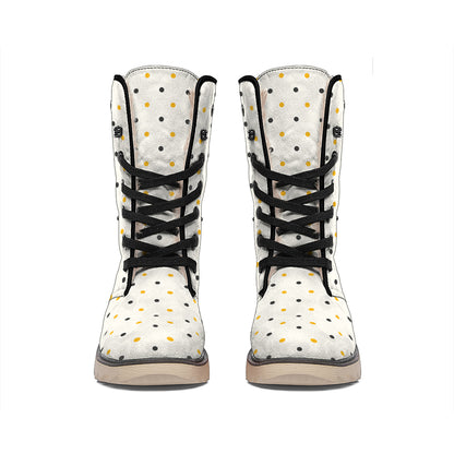 Halloween Polka Dot Pattern Print Winter Boots