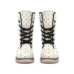 Halloween Polka Dot Pattern Print Winter Boots