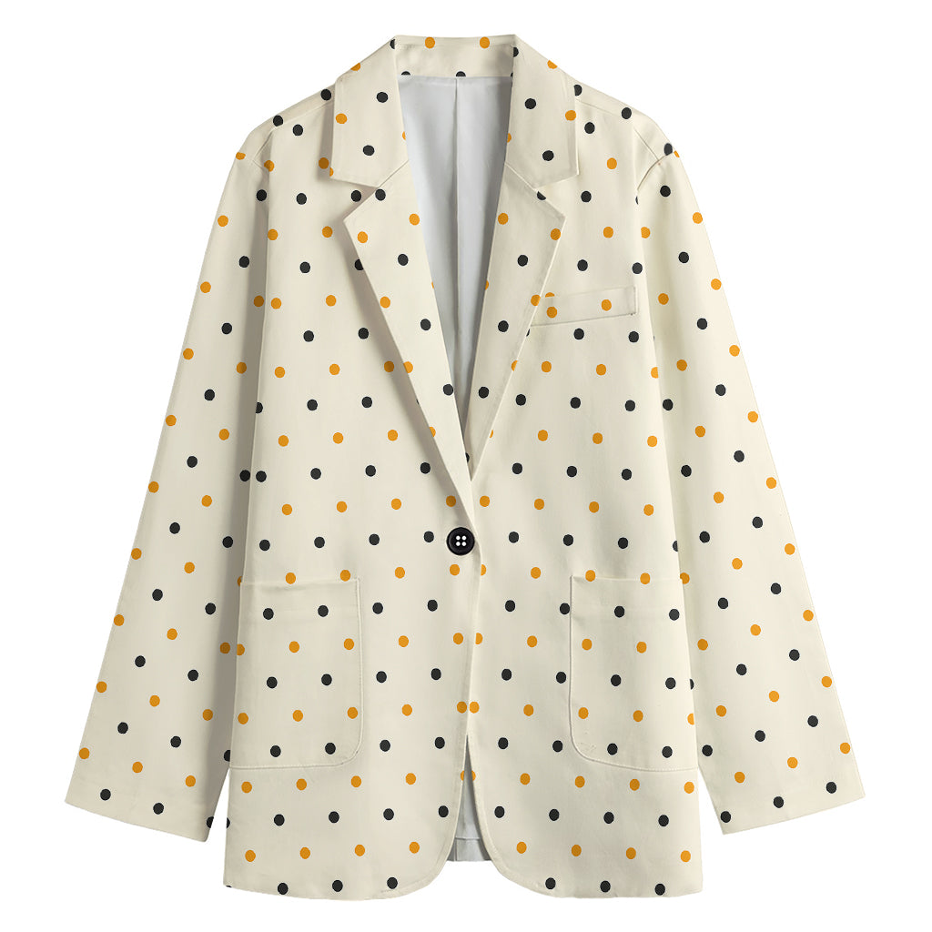 Halloween Polka Dot Pattern Print Women's Blazer