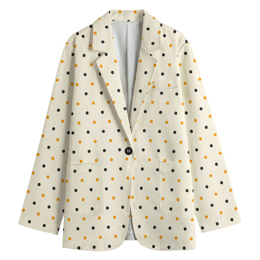 Halloween Polka Dot Pattern Print Women's Blazer