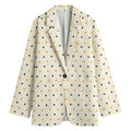 Halloween Polka Dot Pattern Print Women's Cotton Blazer