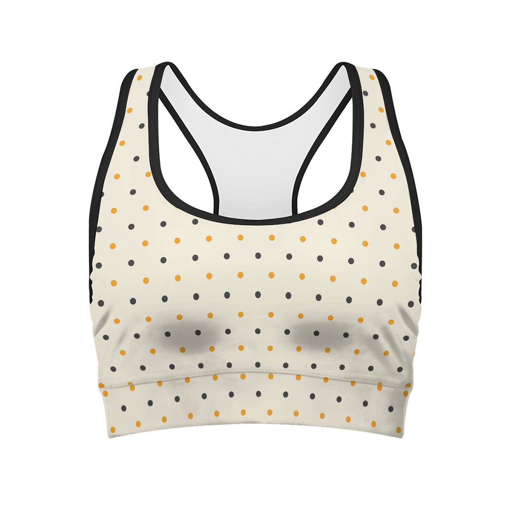 Halloween Polka Dot Pattern Print Women's Sports Bra