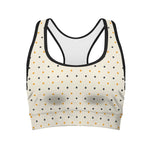 Halloween Polka Dot Pattern Print Women's Sports Bra