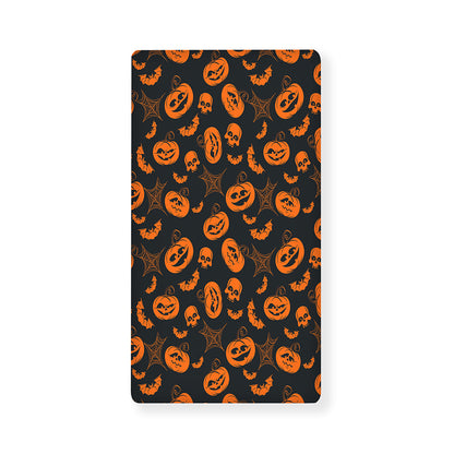 Halloween Pumpkin And Bat Pattern Print Baby Crib Sheet