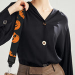 Halloween Pumpkin And Bat Pattern Print Bag Strap