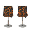 Halloween Pumpkin And Bat Pattern Print Bar Stool Covers