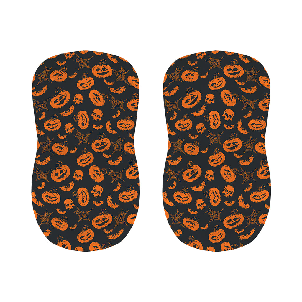 Halloween Pumpkin And Bat Pattern Print Bar Stool Covers