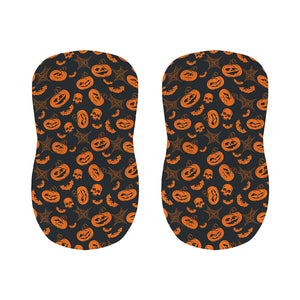 Halloween Pumpkin And Bat Pattern Print Bar Stool Covers