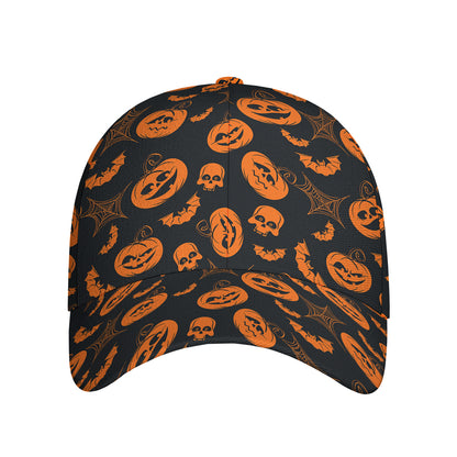 Halloween Pumpkin And Bat Pattern Print Baseball Cap