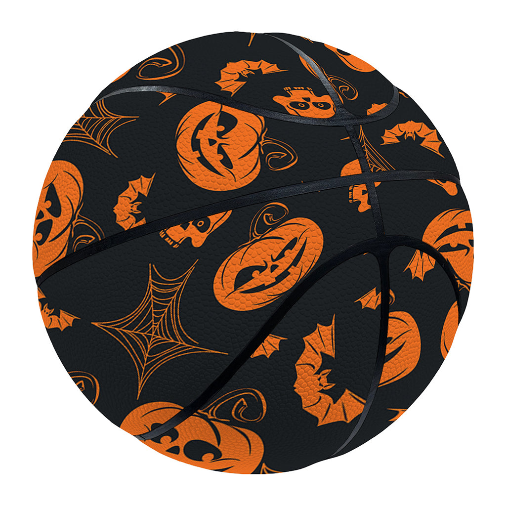 Halloween Pumpkin And Bat Pattern Print Basketball