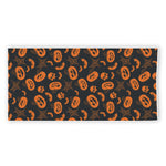 Halloween Pumpkin And Bat Pattern Print Beach Towel
